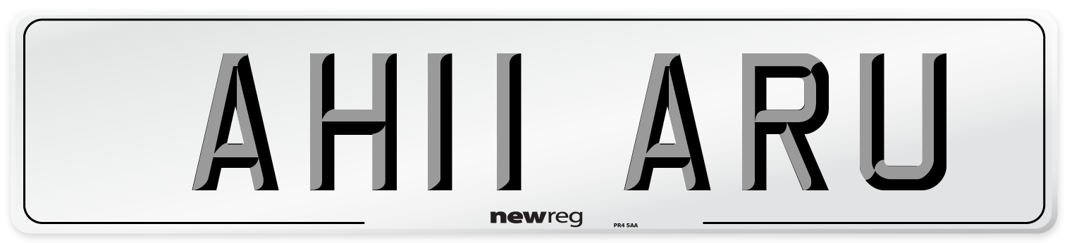 AH11 ARU Number Plate from New Reg